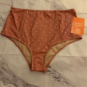 Kortni Jeane high cut swim bottoms XL NWT